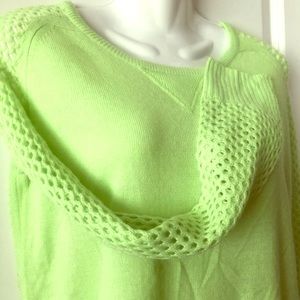 Atmosphere Neon/Lime Green Long Sweater size S